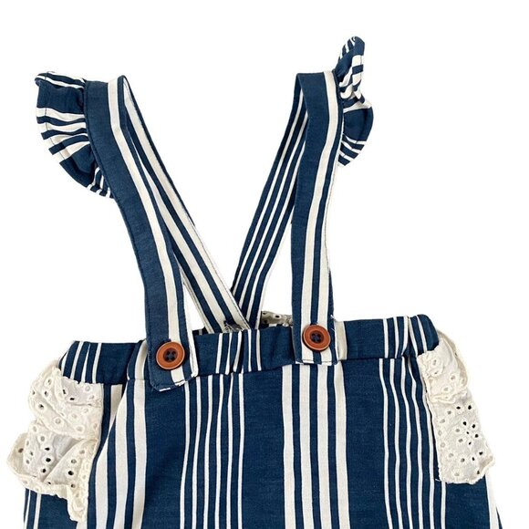 Jessica Simpson Stripe Ruffle Romper Size 12M - Picture 2 of 4